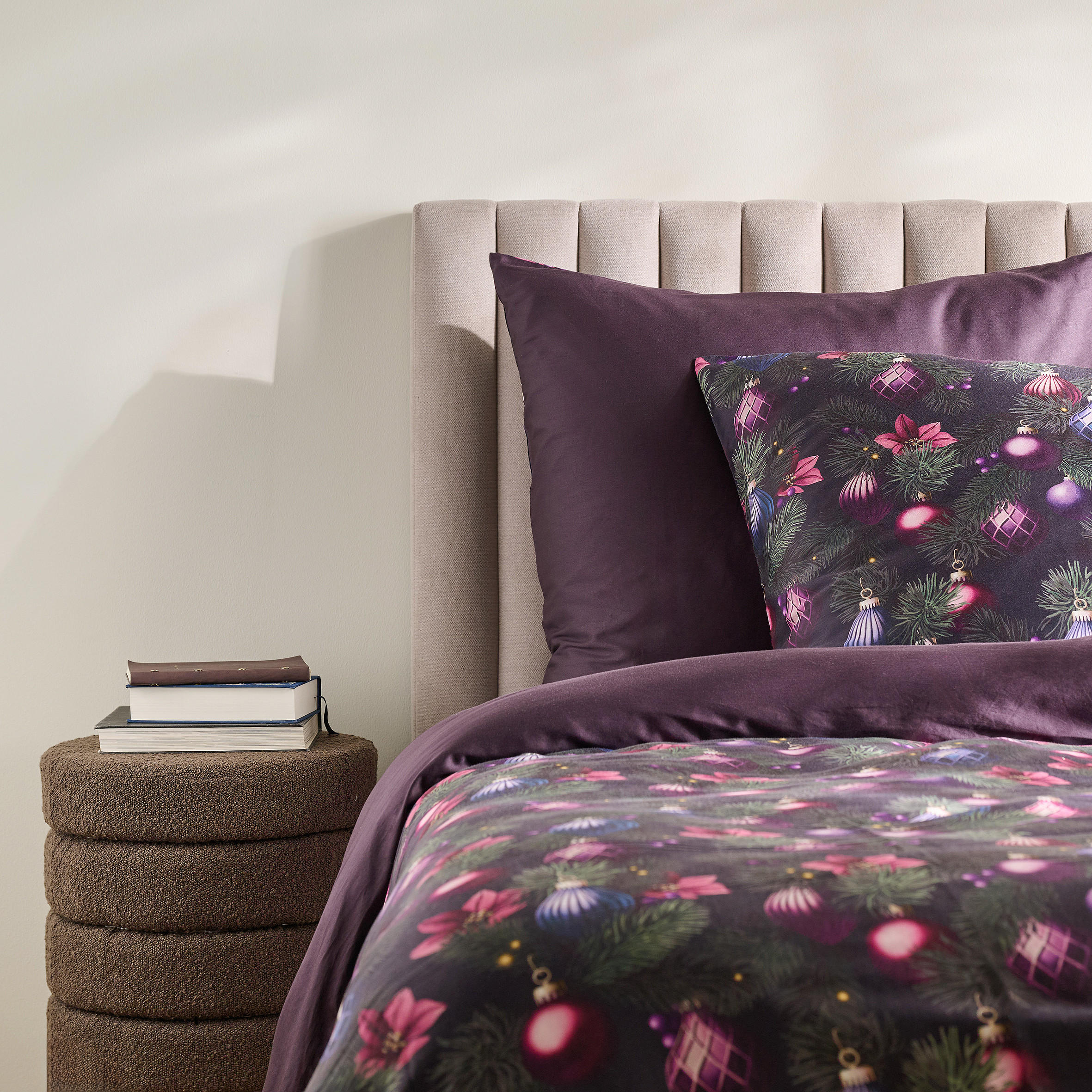 BETTWÄSCHE Satin MIRAVELLA, 160x200 cm, Schwarz, Winter Weihnachten Bettbezug, Weihnachtsdeko, Christmas, Weihnachtsmotiv - Schwarz, Textil (160/200cm) - home&you