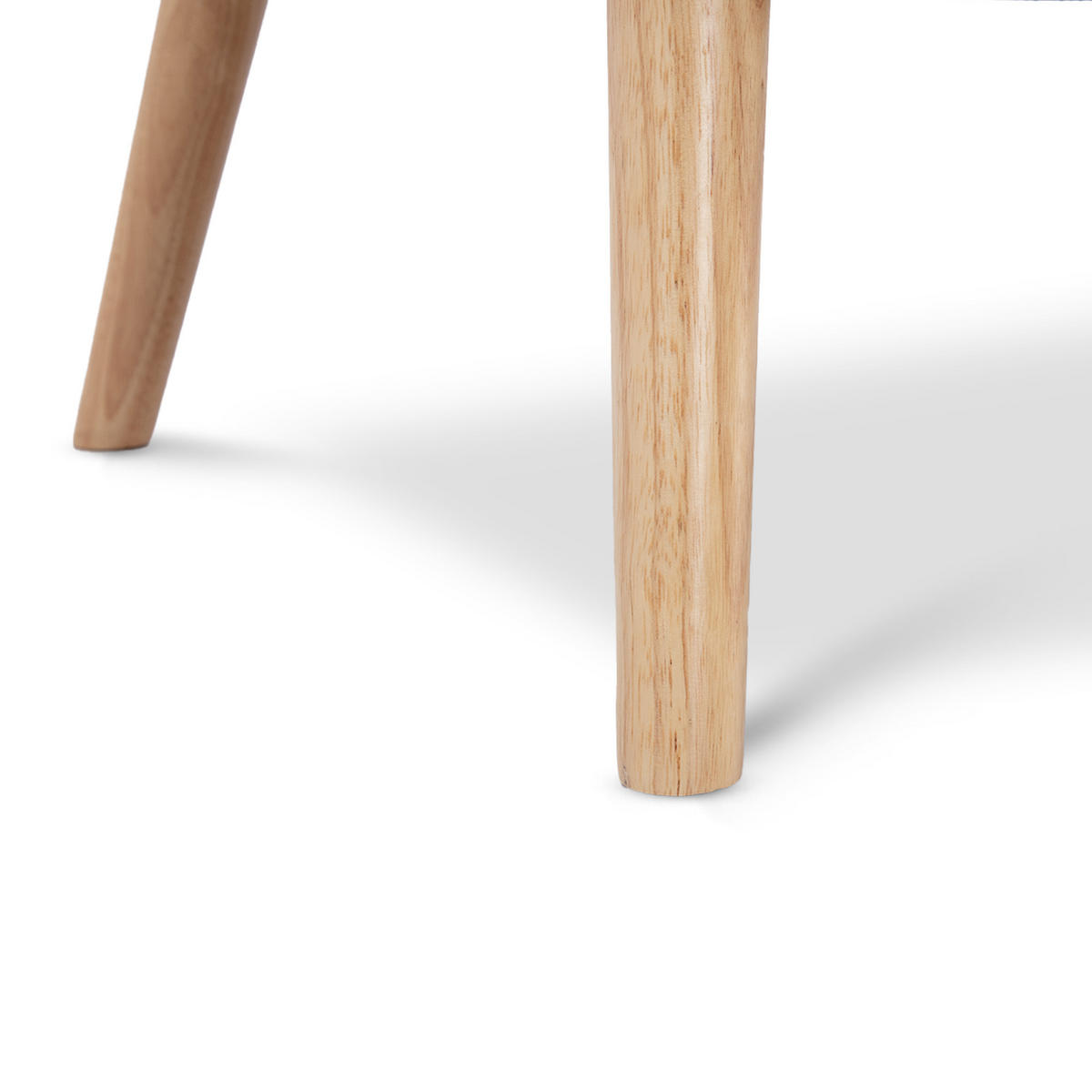 2-SITZER-SOFA Rosi Böhmisches in Cannage und weißem Frottee - Weiß/Akaziefarben, Holz/Holzwerkstoff (125/83/79cm) - Sicaan
