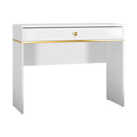 SCHMINKTISCH – 100 cm – Goldin – Weiß Hochglanz - Weiß Hochglanz, Holzwerkstoff (100/79/40cm) - hi-markt