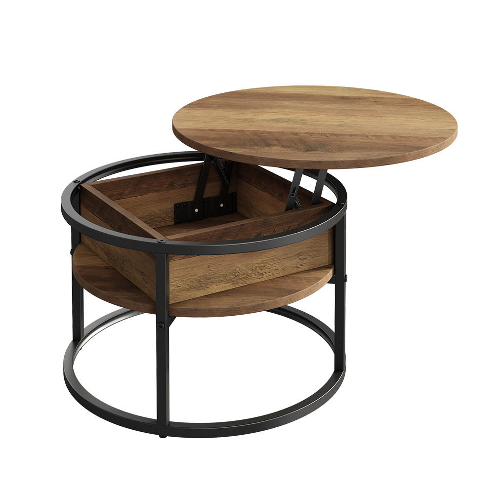 COUCHTISCH Marlo Holz 57 x 57 cm - Schwarz/Sonoma Eiche, Holzwerkstoff (57/57/47.5cm) - Vicco