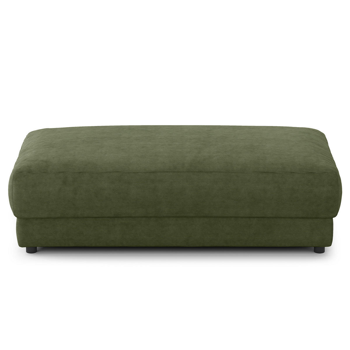 POLSTERHOCKER - rechteckig - Schwarz/Grün, Kunststoff/Textil (134/45/65cm) - home24