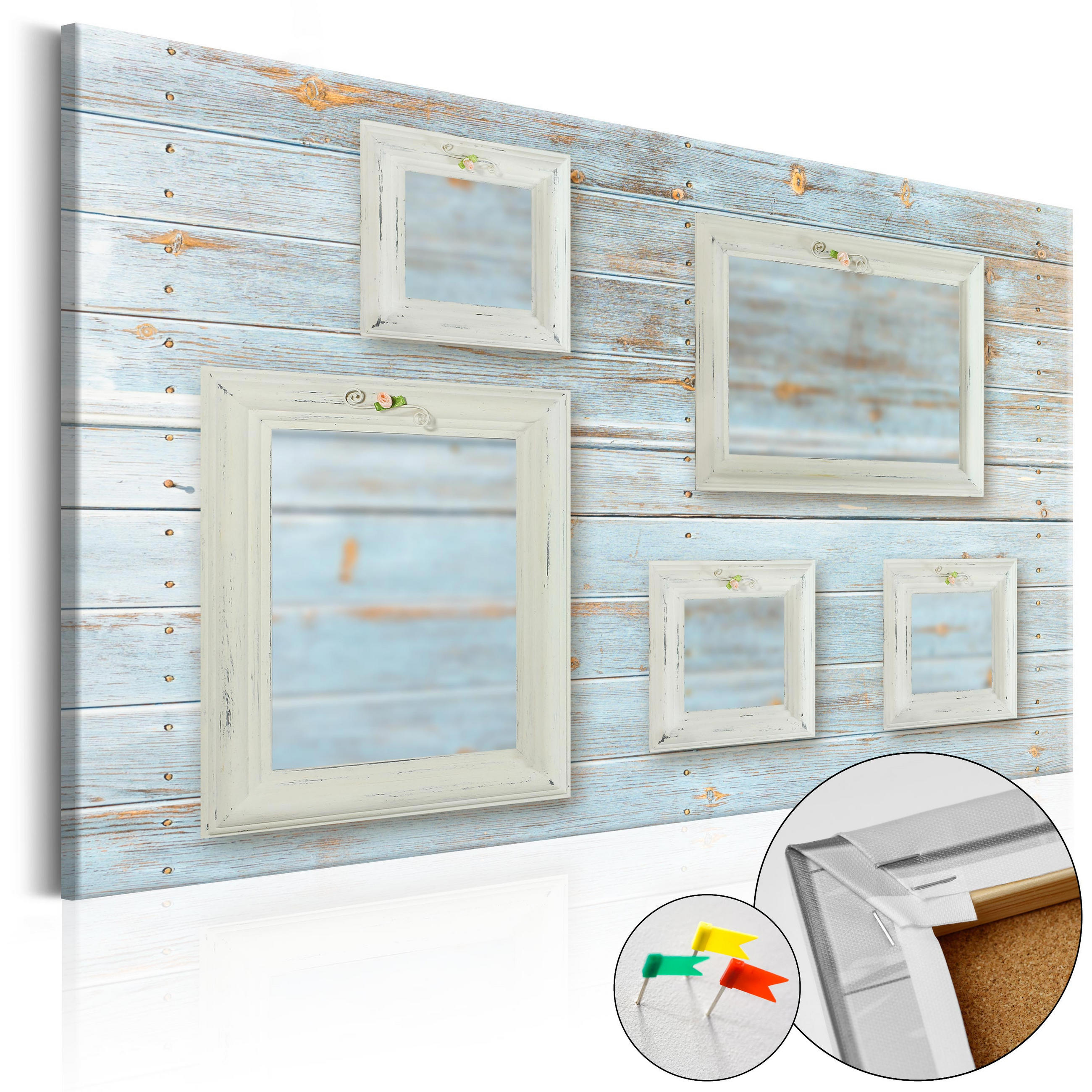 Kunstloft Pinnwandbilder Blau, Beige 60x40 cm