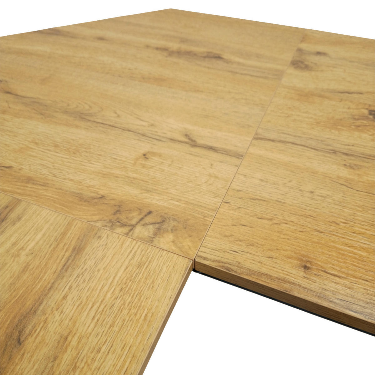 ECKSCHREIBTISCH Holzoptik Eichefarben Metall Schwarz L-Form Büro 149x149x75 cm - Eichefarben/Schwarz, Holzwerkstoff/Metall (149/149/75cm) - Begryf