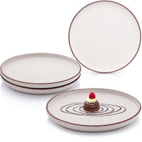 DESSERTELLER BOMBAY IVORY - 4 teilig aus Steingut - Creme, Stein (27cm) - Sänger