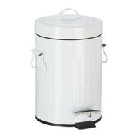 TRETEIMER - Weiß, Kunststoff/Metall (19/29/24cm) - Relaxdays