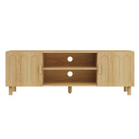 TV-LOWBOARD eiche-optik & bogen-design - Eichefarben, Holzwerkstoff (140/46/40cm) - Urban Meuble