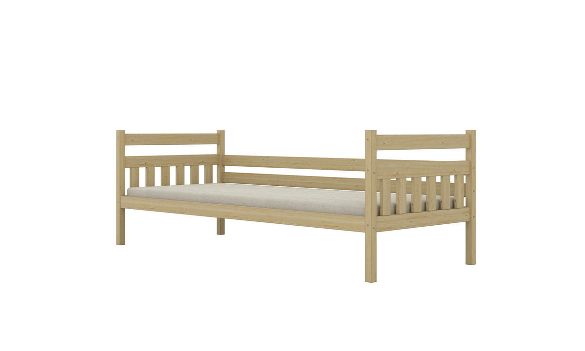 KINDERBETT Dawid ohne Matratze 90/200 Natur unlackiert 90/200 - Sonoma Eiche, Holz (90/200cm) - RAUMHIRSCH FURNITURE