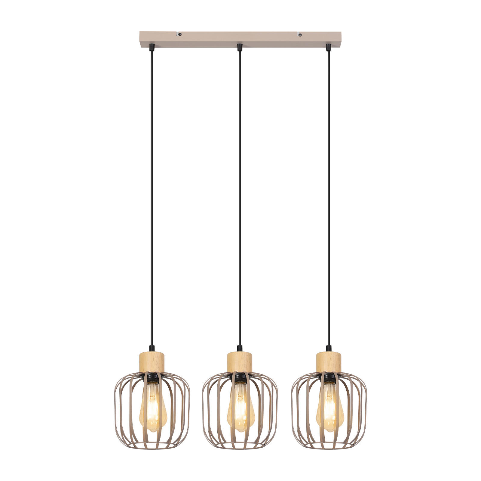PENDELLEUCHTE Grythvin 62/18/145 cm - Grau, Holz/Metall (62/18/145cm) - ZMH