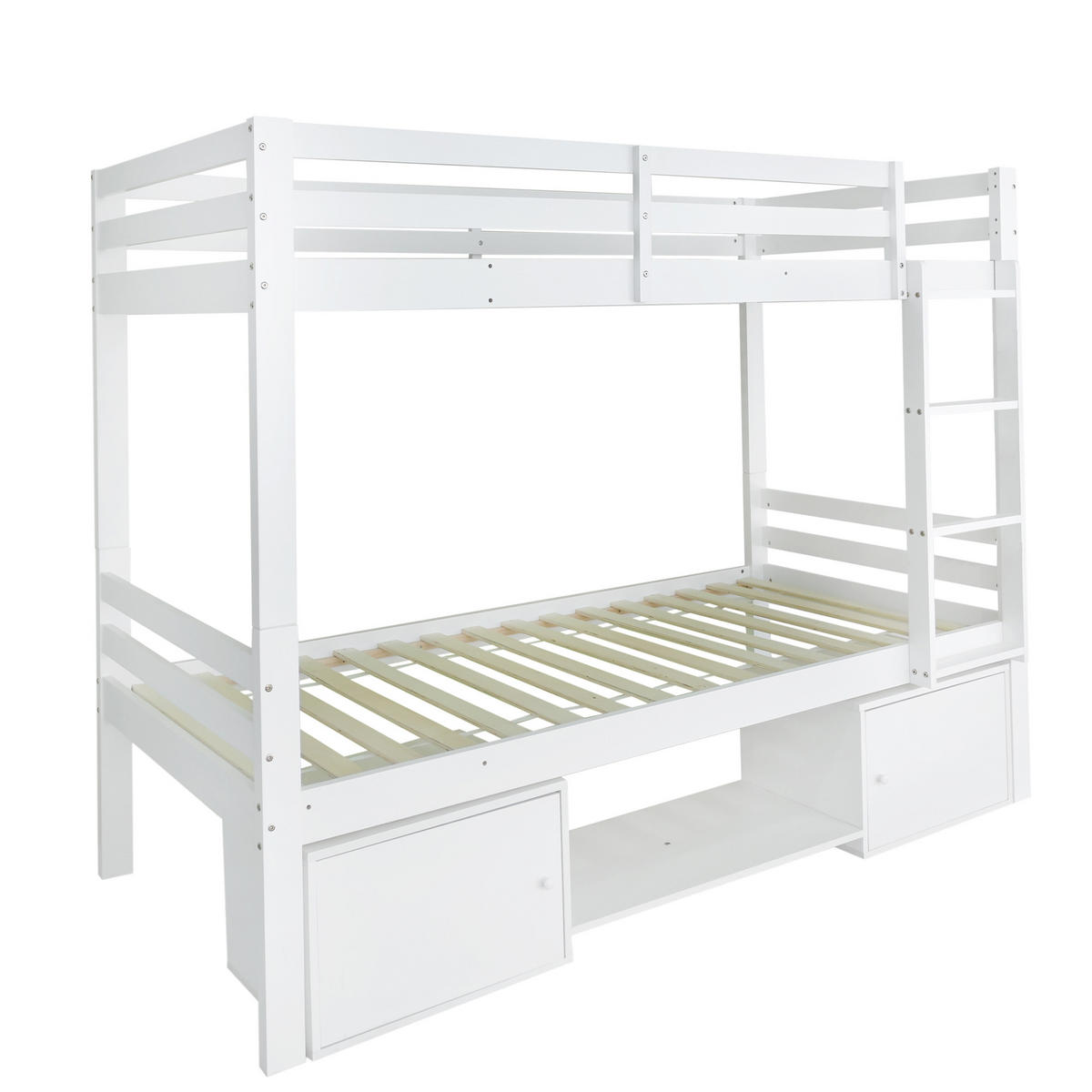 ETAGENBETT für Kinder Weiß - Weiß, Holz (90/200cm) - ComfortXL