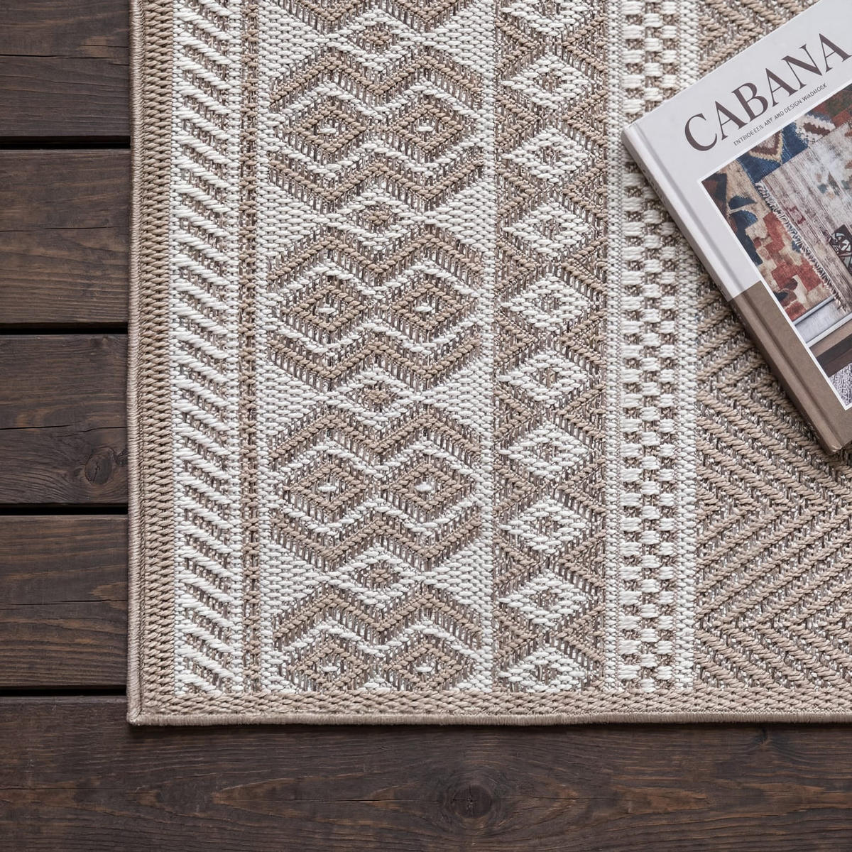 OUTDOORTEPPICH 80/80 cm Vermont 183 - Beige, Kunststoff (80/80cm) - Paco Home
