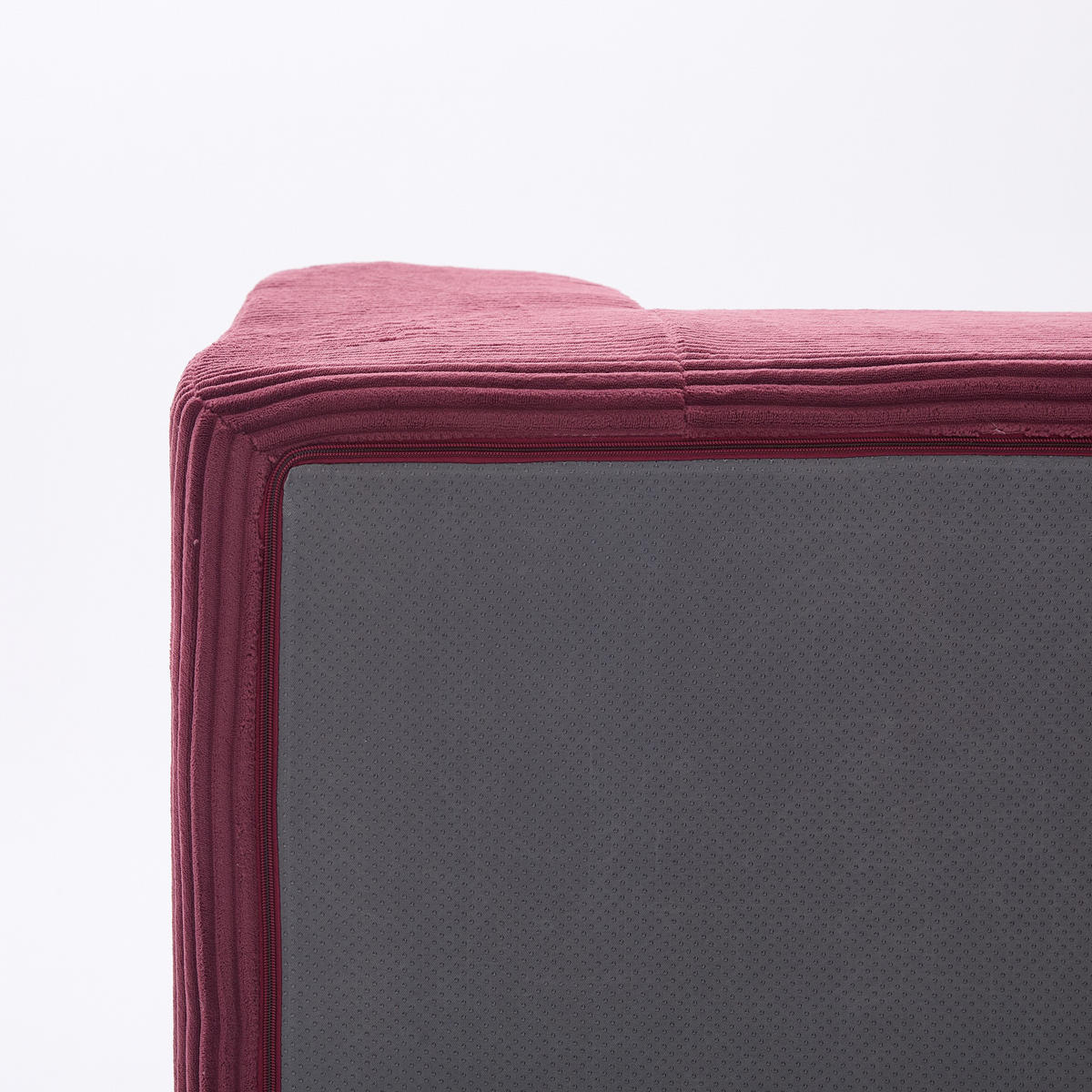2-SITZER SOFA Cord Weinrot mit Kissen - Weinrot, Textil (204/84/102.5cm) - WISHDOR