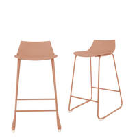 BARHOCKER - Metall - Terrakotta - 4er-Set - Terracotta, Metall (47/82/48cm) - Drawer