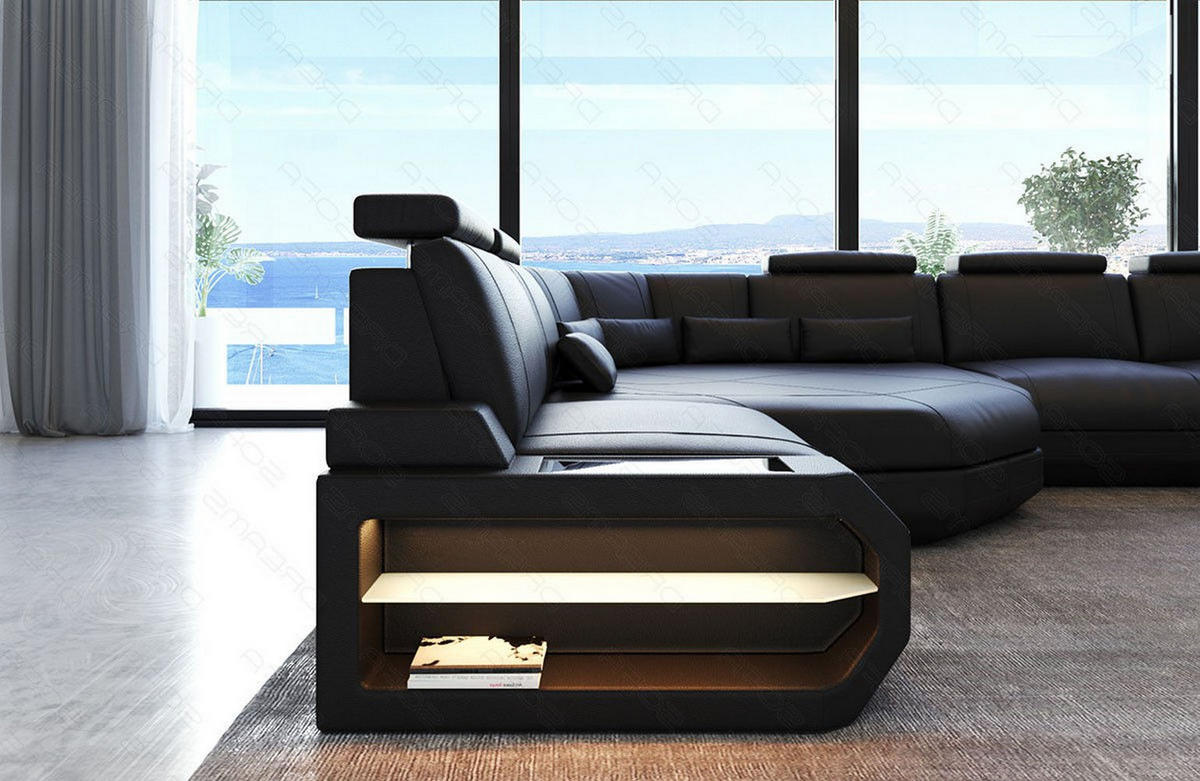 LEDERSOFA Asti L - Schwarz, Leder (427/93/280cm) - Sofa Dreams