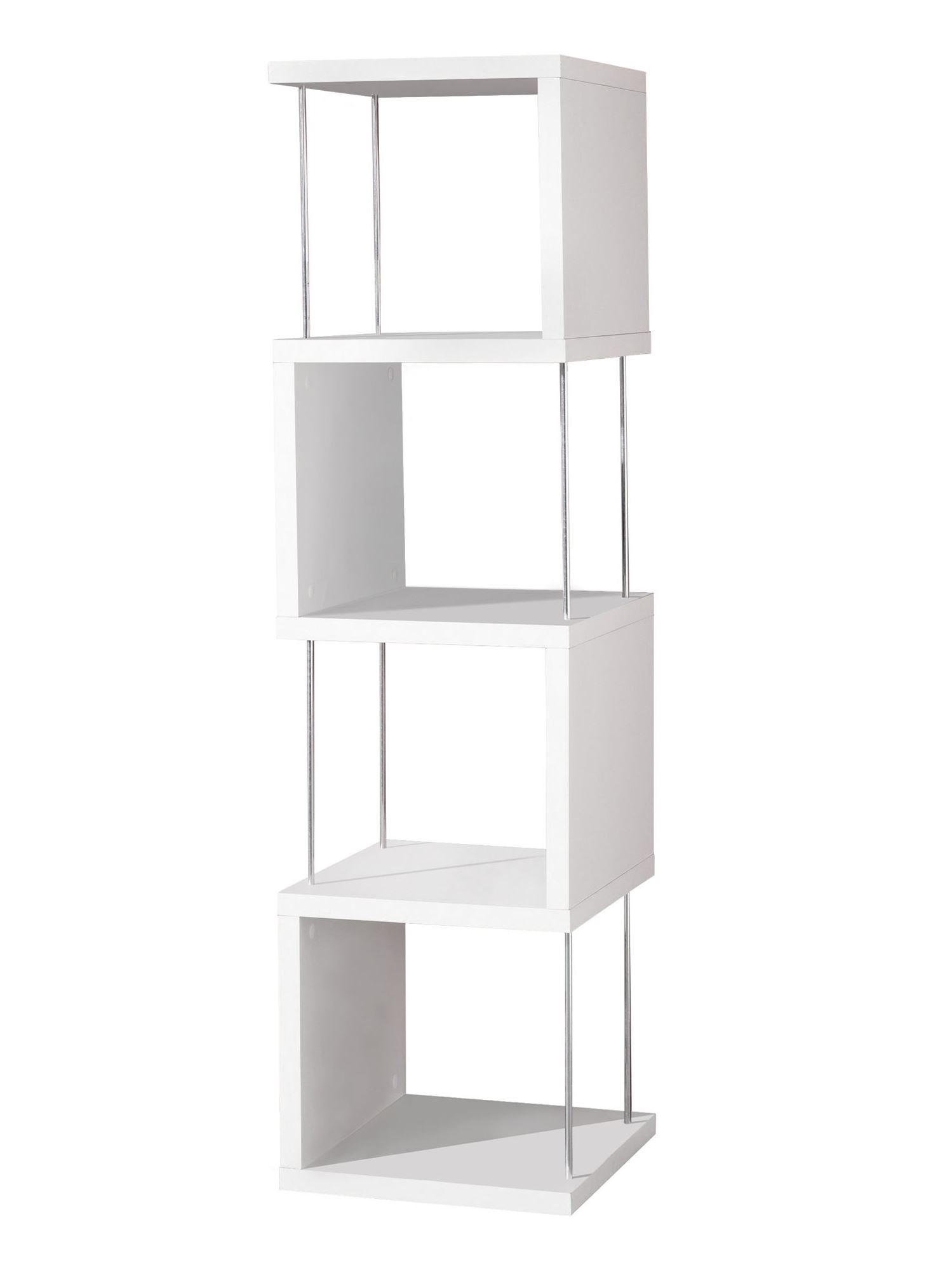 REGAL Elga 33x33x126 aus Holzwerkstoff in der Farbe weiß matt - Weiß, Kunststoff (33/126/33cm) - 58aufmkessel