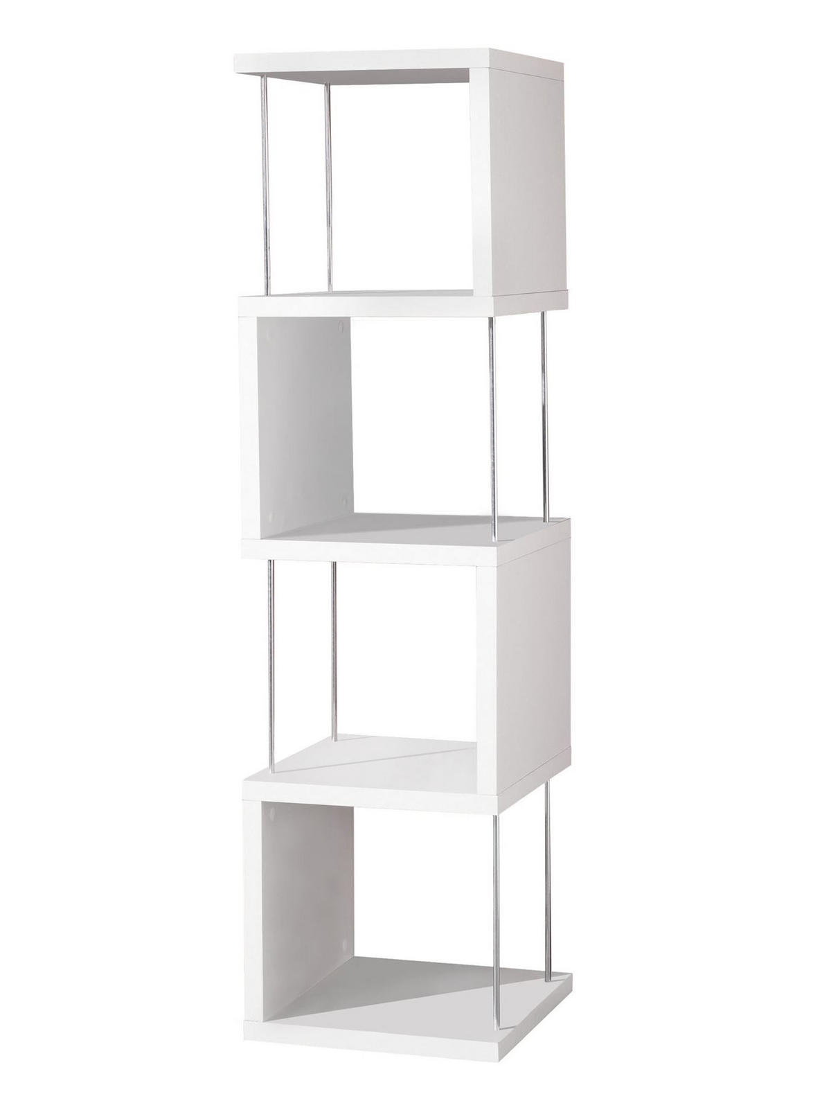 REGAL Elga 33x33x126 aus Holzwerkstoff in der Farbe weiß matt - Weiß, Kunststoff (33/126/33cm) - 58aufmkessel