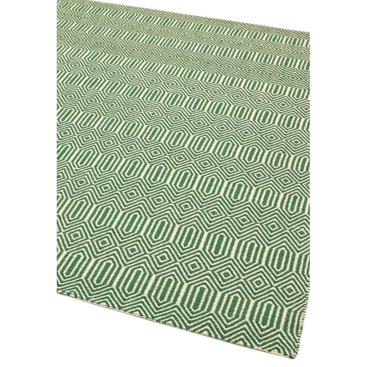 TEPPICH Moderner aus Wolle und Baumwolle SILWAN Grün 66 x 200 cm - Grün, Naturmaterialien (66/200cm) - Novatrend