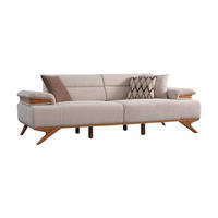 2-SITZER Sofa GRANDE, Beige - Beige, Holz/Textil (185/85/103cm)
