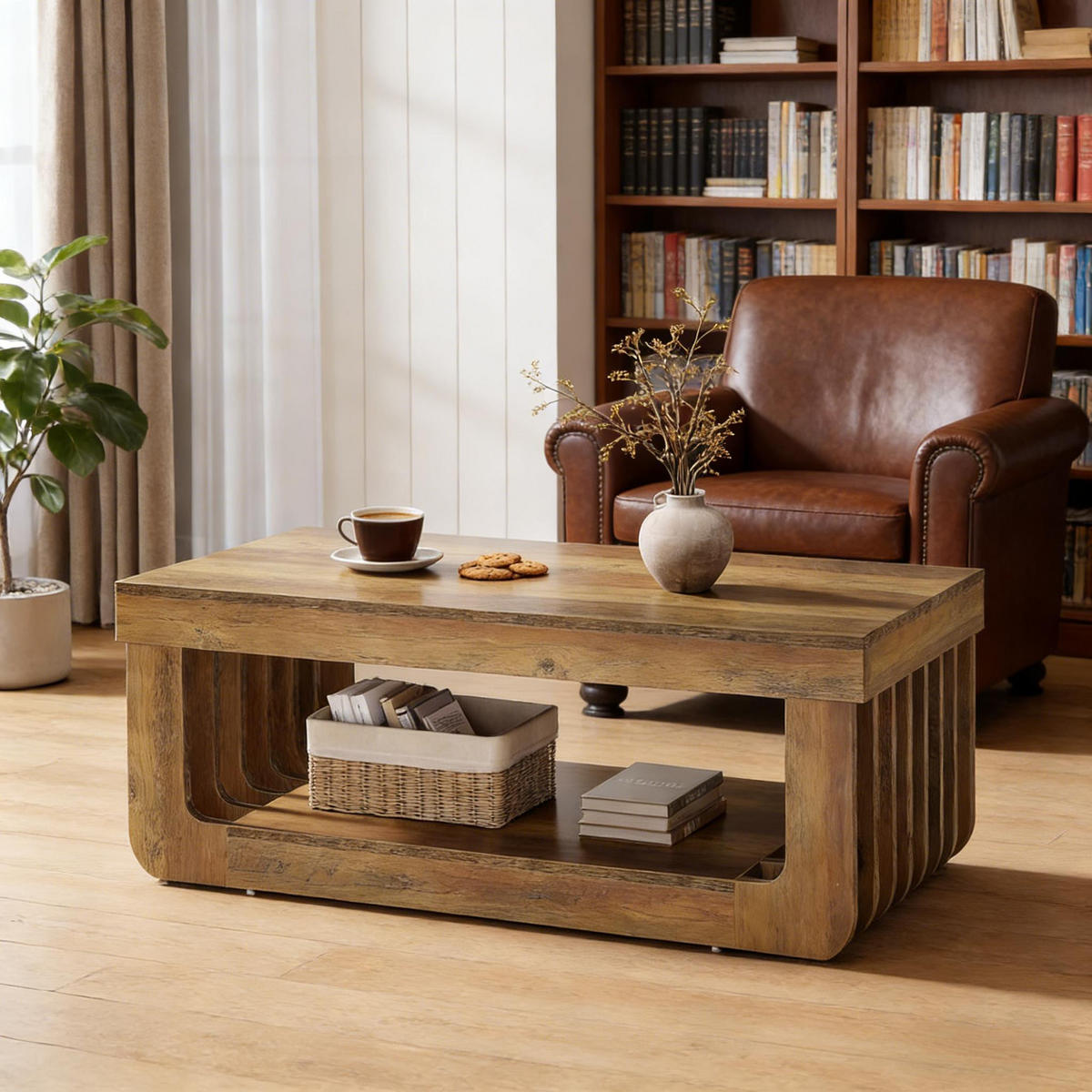 COUCHTISCH Braun 120/60/45 cm - Braun, Holzwerkstoff (60/120/45cm) - PANGIVO