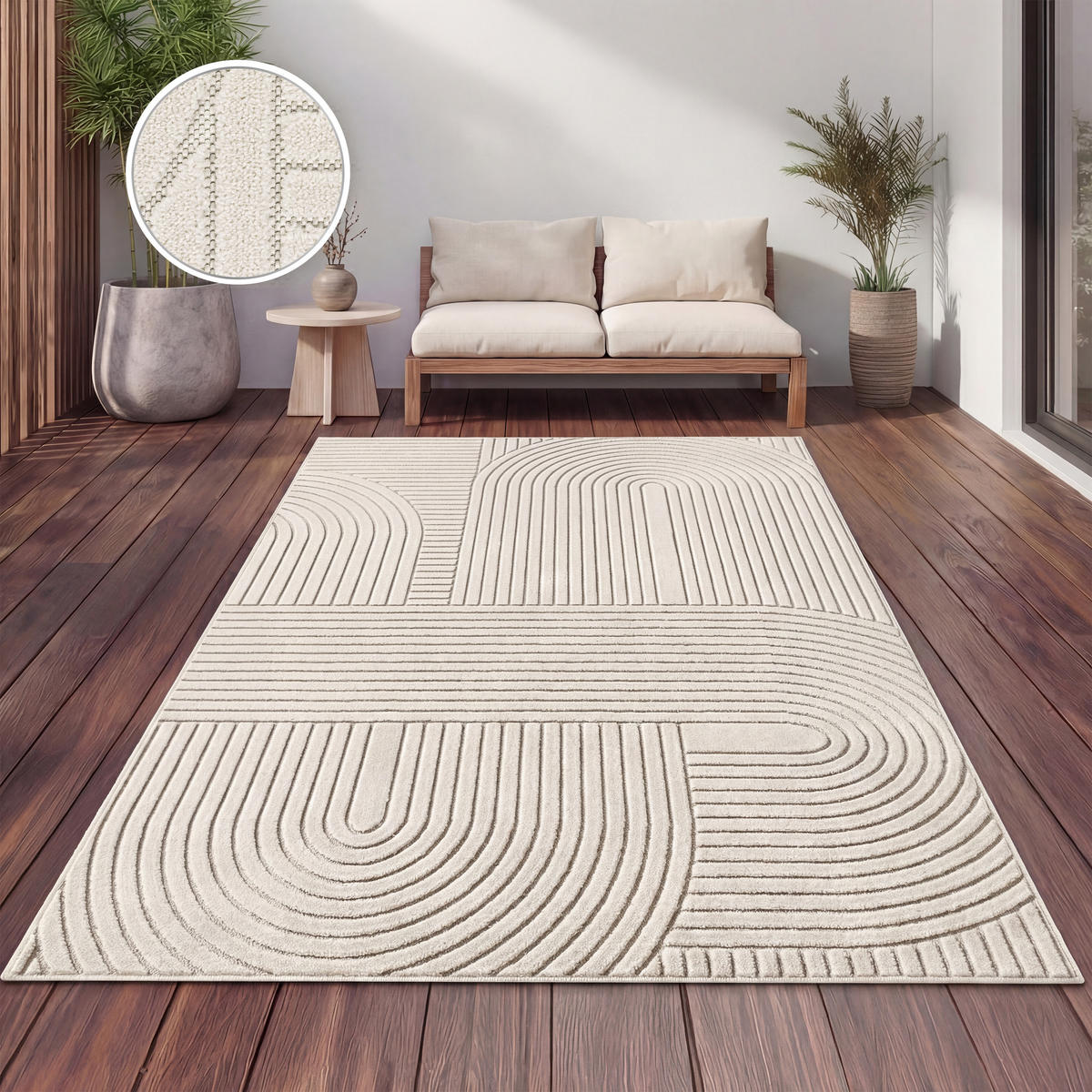 OUTDOORTEPPICH 80/250 cm Cotton 240 - Creme, Textil (80/250cm) - Paco Home