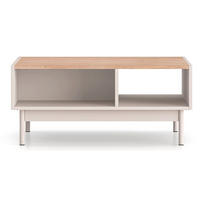 COUCHTISCH Dunea Kaschmirgrau/Eichenholzoptik 90x60 cm - Taupe, Holzwerkstoff/Metall (60/90/40cm) - Selsey