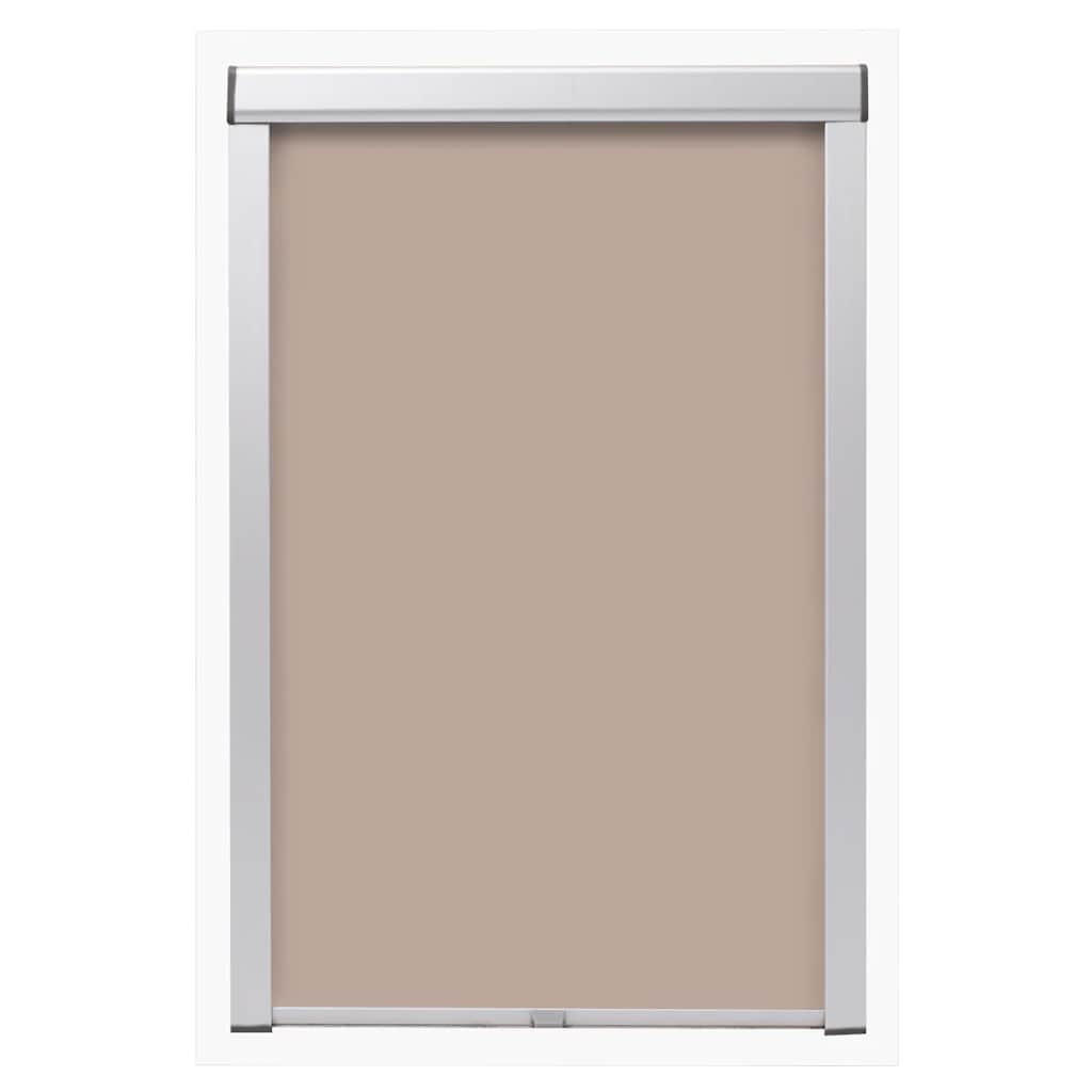 VERDUNKELUNGSROLLO MK04 aus Polyester aus Verdunkelungsstoff, Aluminiumrahmen Beige - Beige, Textil (78/98cm) - vidaXL