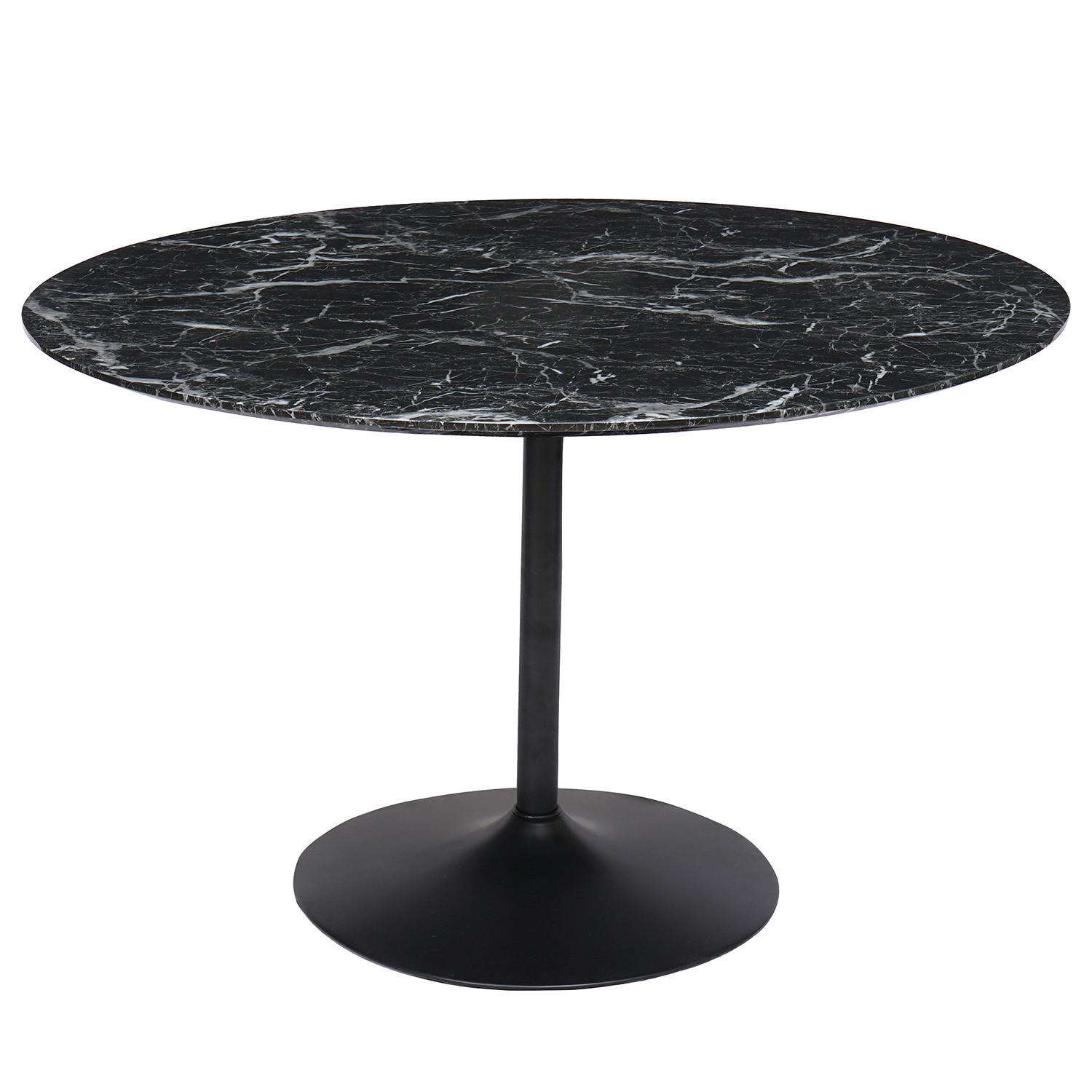 ESSTISCH - Marmor Dekor - Schwarz, Holzwerkstoff (120/120/75cm) - home24