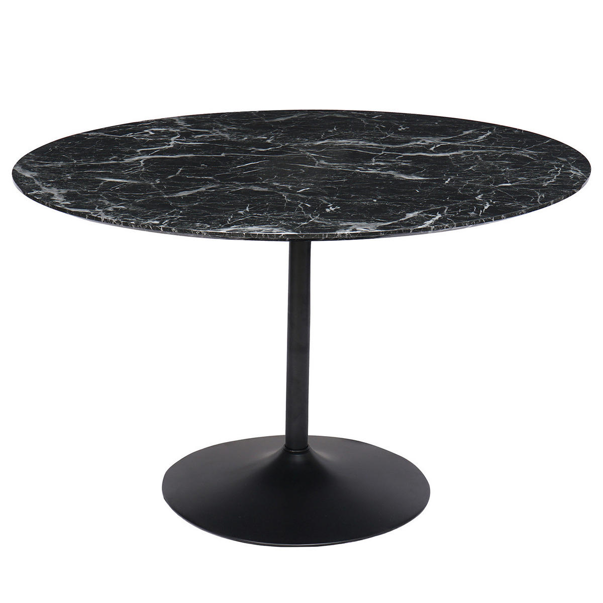 ESSTISCH - Marmor Dekor - Schwarz, Holzwerkstoff (120/120/75cm) - home24