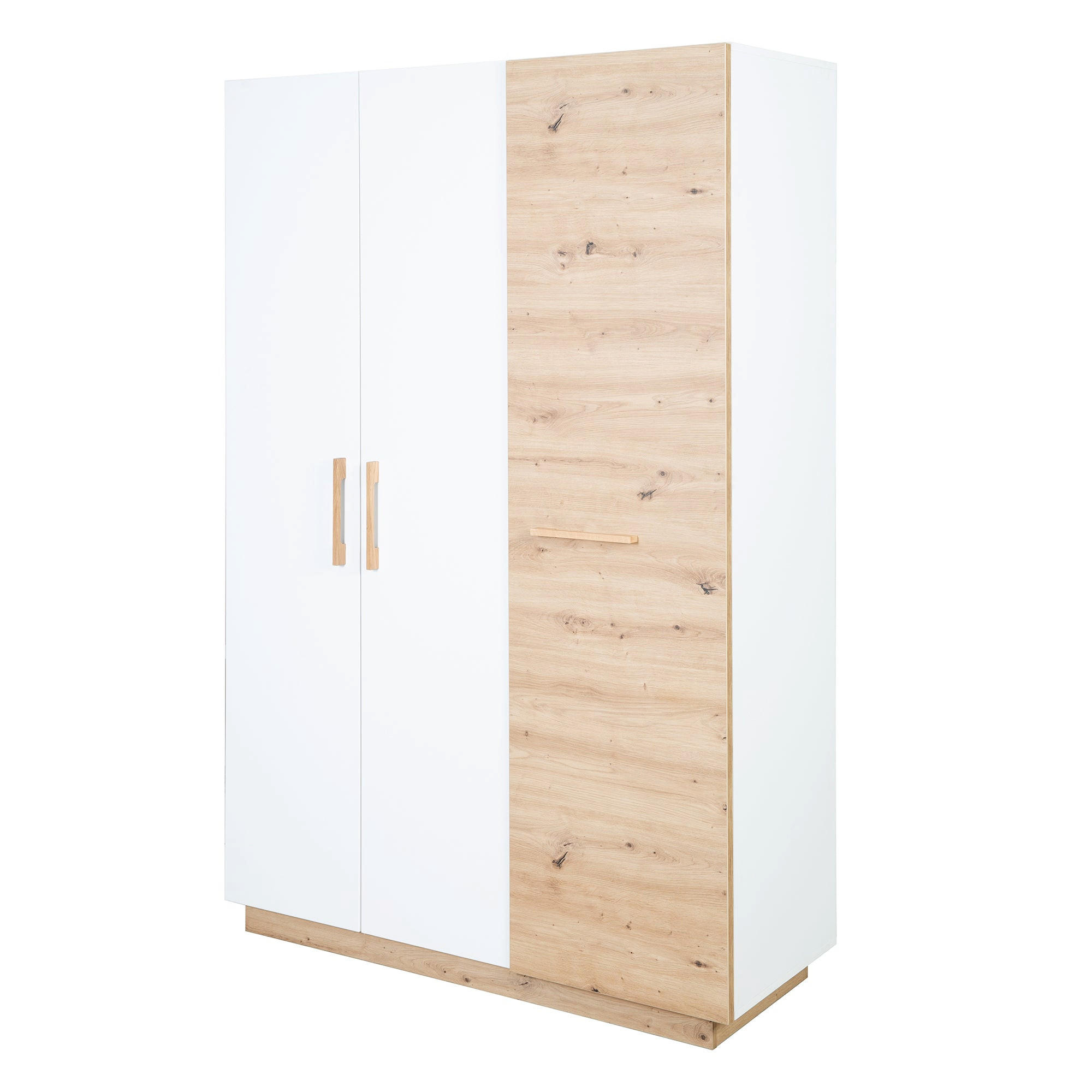 KLEIDERSCHRANK Lion - Weiß, Holz/Holzwerkstoff (132/200/52.5cm) - Roba