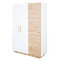 KLEIDERSCHRANK Lion - Weiß, Holz/Holzwerkstoff (132/200/52.5cm) - Roba