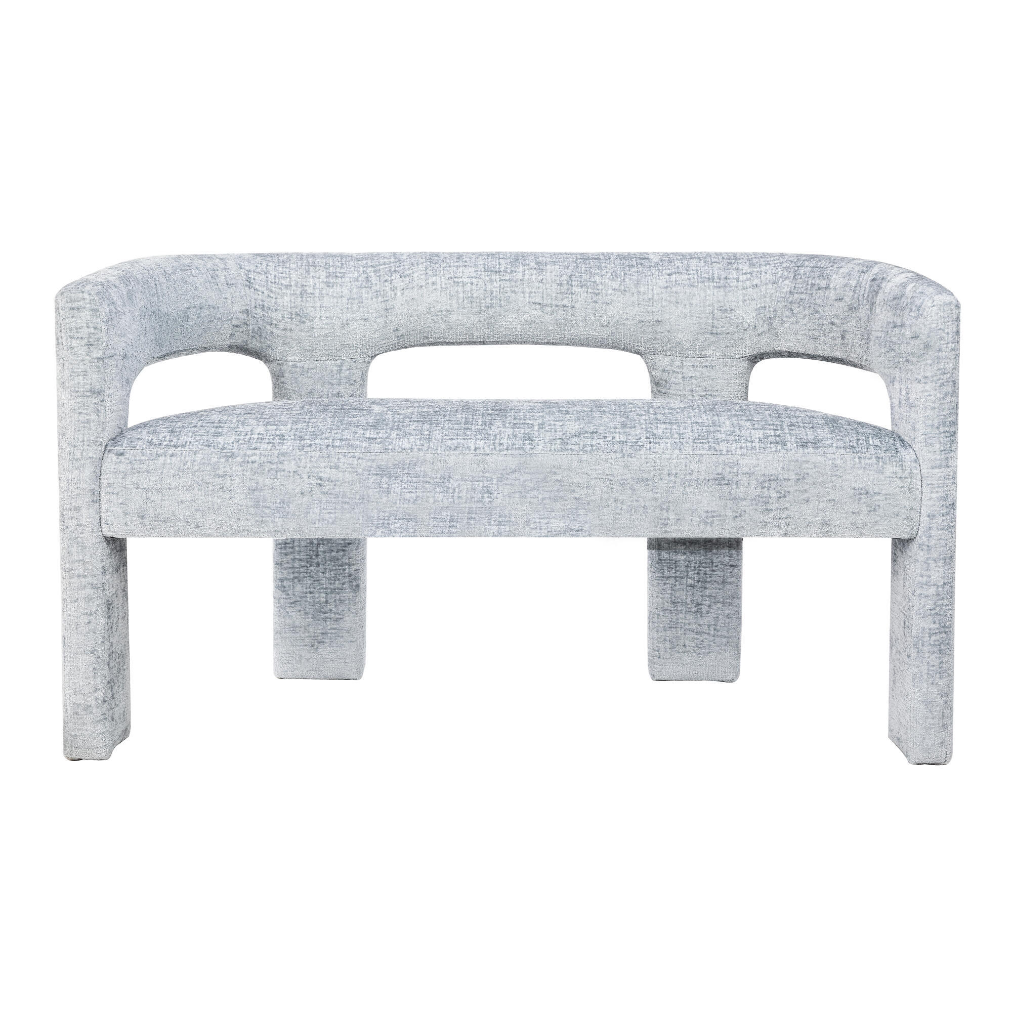 BANK LEITH Blau 125x56x75 cm - Blau, Textil (125/75/56cm) - FURNLUX