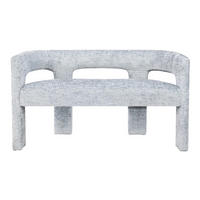 BANK LEITH Blau 125x56x75 cm - Blau, Textil (125/75/56cm) - FURNLUX