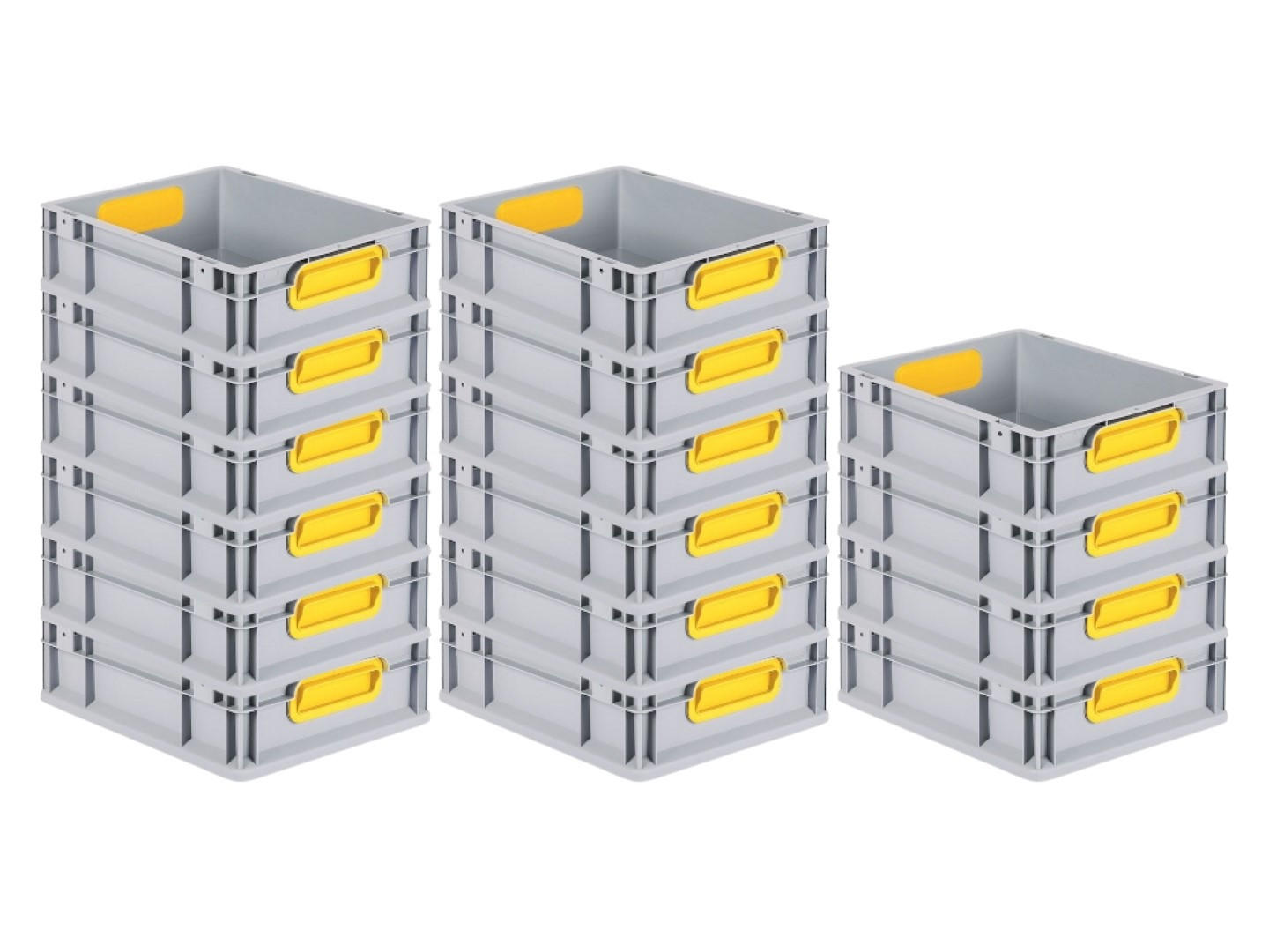 EUROBOX 16x Nextgen Color 12x30x40cm 11 Liter Griffe Gelb Geschlossen - Gelb, Kunststoff (30/12/40cm) - PROREGAL