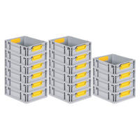 EUROBOX 16x Nextgen Color 12x30x40cm 11 Liter Griffe Gelb Geschlossen - Gelb, Kunststoff (30/12/40cm) - PROREGAL