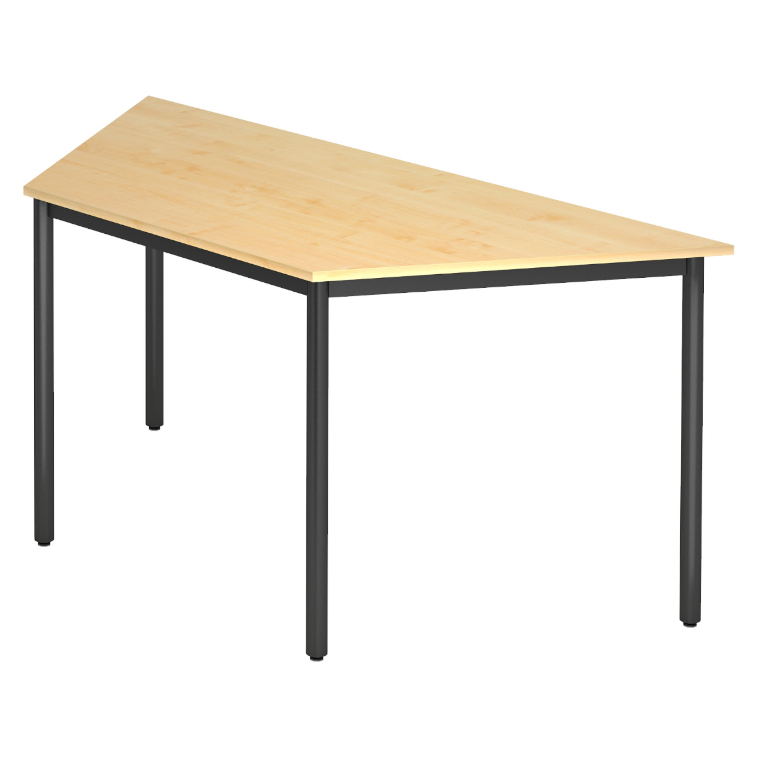 bümö Besprechungstisch Ahorn, Schwarz 160x72x69 cm