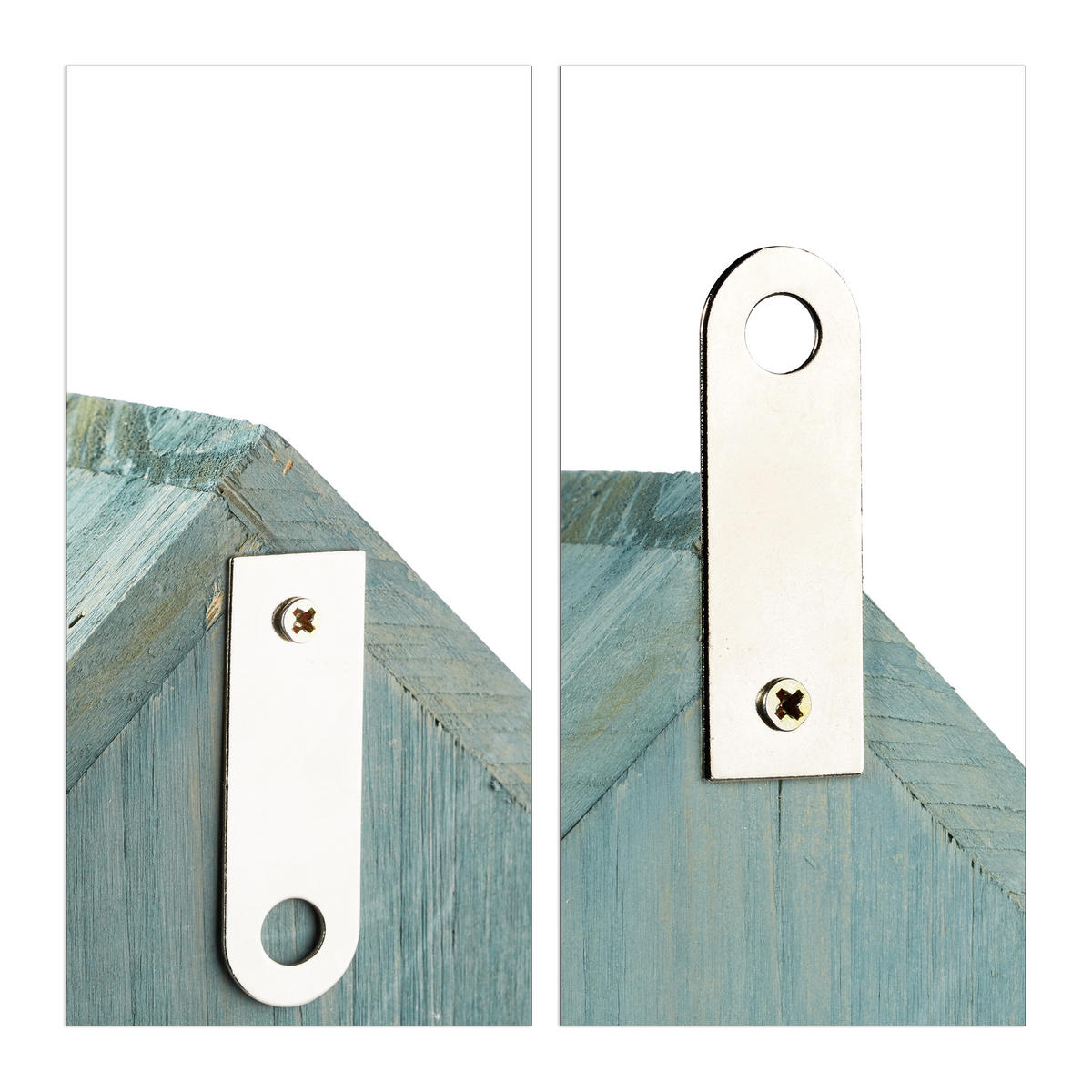 SCHMETTERLINGSHAUS - Türkis, Holz (18.5/25.5/12cm) - Relaxdays