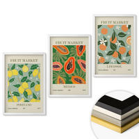 WANDBILDER 3er-Set - 40x60 cm Weißer Rahmen - Fruchtposter Zitronen Papayas - Weiß, Kunststoff (40/60cm) - ArtPrintCave