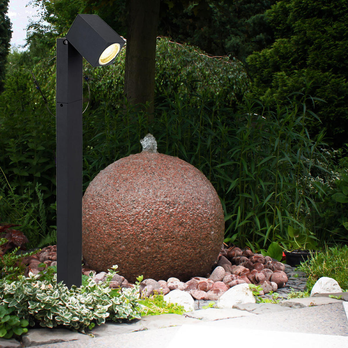 STEHLEUCHTE Aluminium Anthrazit - Anthrazit, Metall (11.5/7.2/80cm)