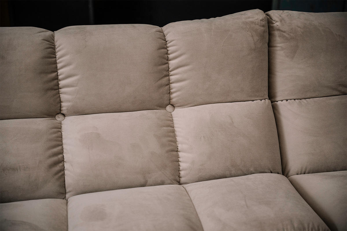 ECKSOFA VIVIEN Braun Velvet - Dunkelbraun/Schwarz, Kunststoff/Textil (290/178cm) - KAWOLA