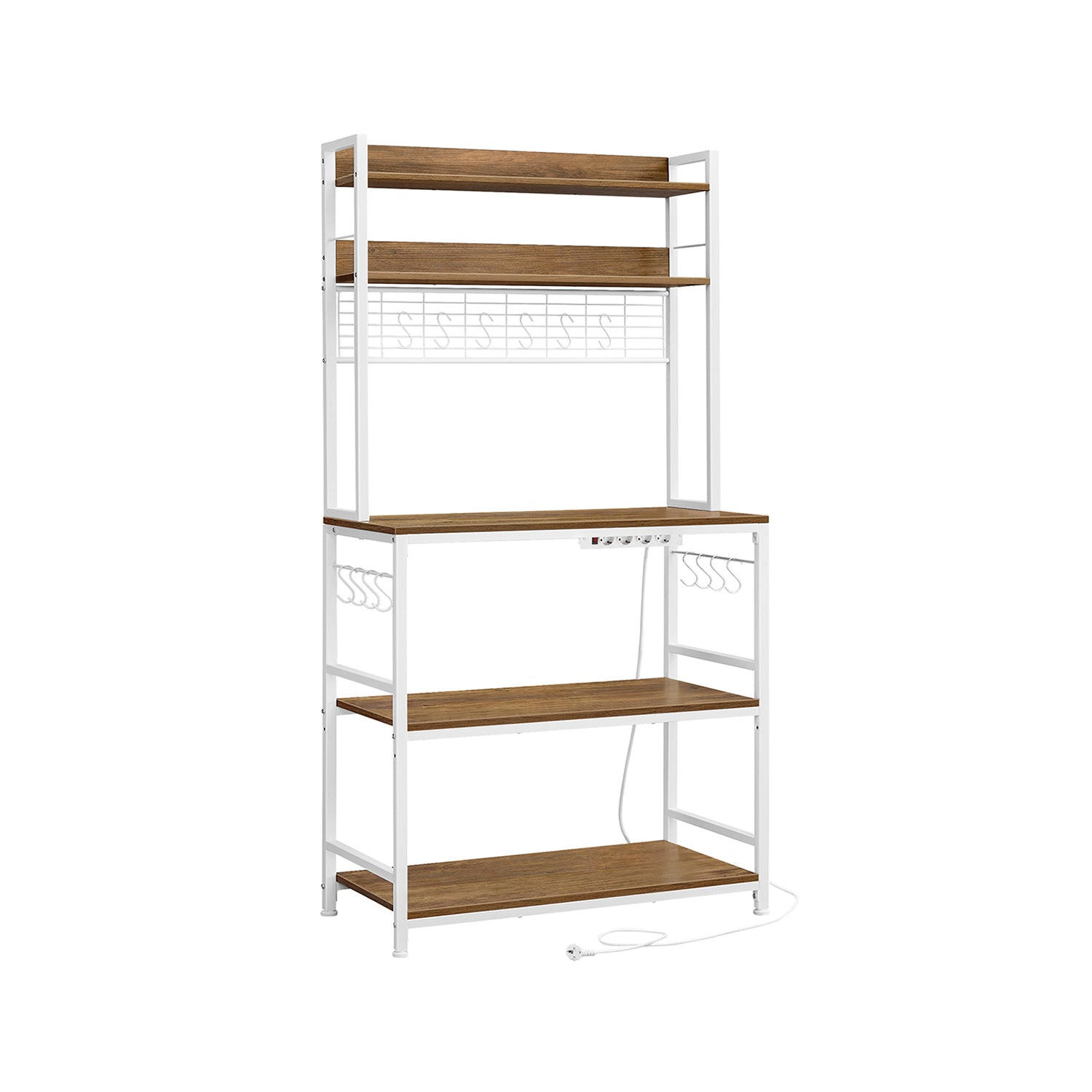KÜCHENREGAL DUBLIN - Weiß, Holzwerkstoff (80/170/40cm) - Hansiro