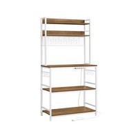 KÜCHENREGAL DUBLIN - Weiß, Holzwerkstoff (80/170/40cm) - Hansiro
