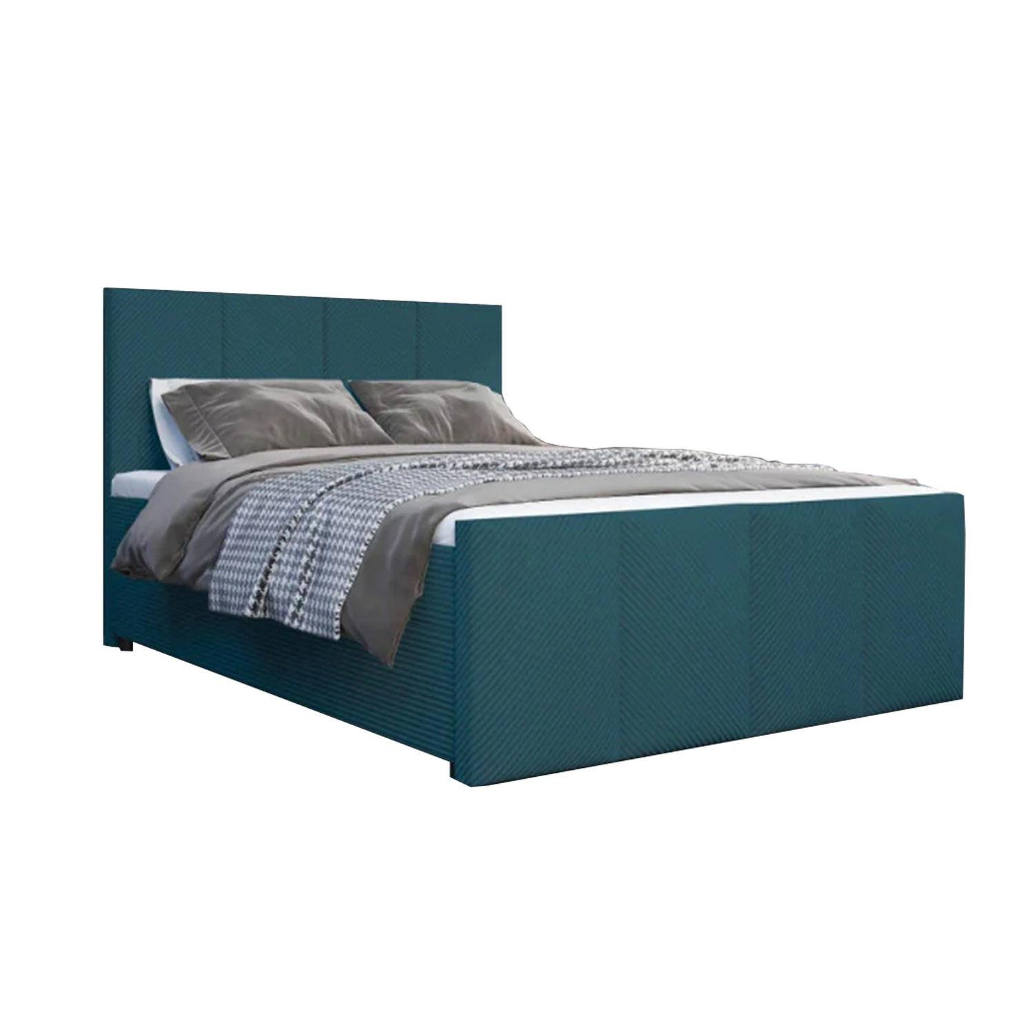BOXBETT Milano Bonellfederkern inkl. 7-Zonen Topper T-30 - BOXBETT mit Bettkasten - Blau, Holz/Holzwerkstoff (140/200cm) - Best For Home