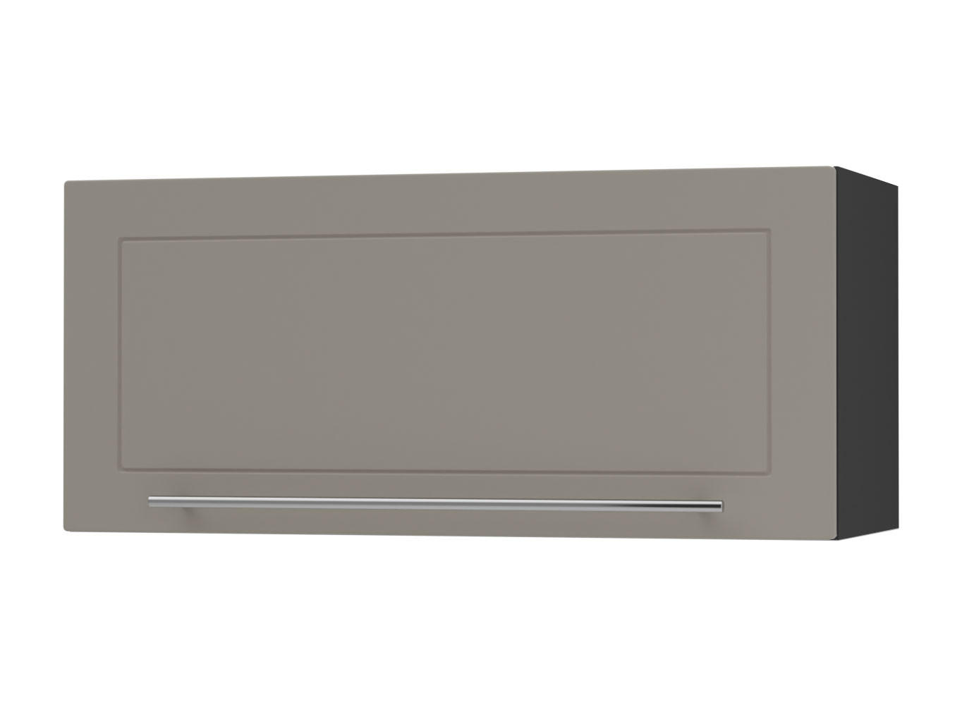 KLAPPHÄNGESCHRANK Kvantum W4B/80-AV Beige Matt / Schwarz Matt 80 / 32,5 / 36cm - Beige/Schwarz, Holz/Holzwerkstoff (80/36/32.5cm) - Feldmann-Wohnen