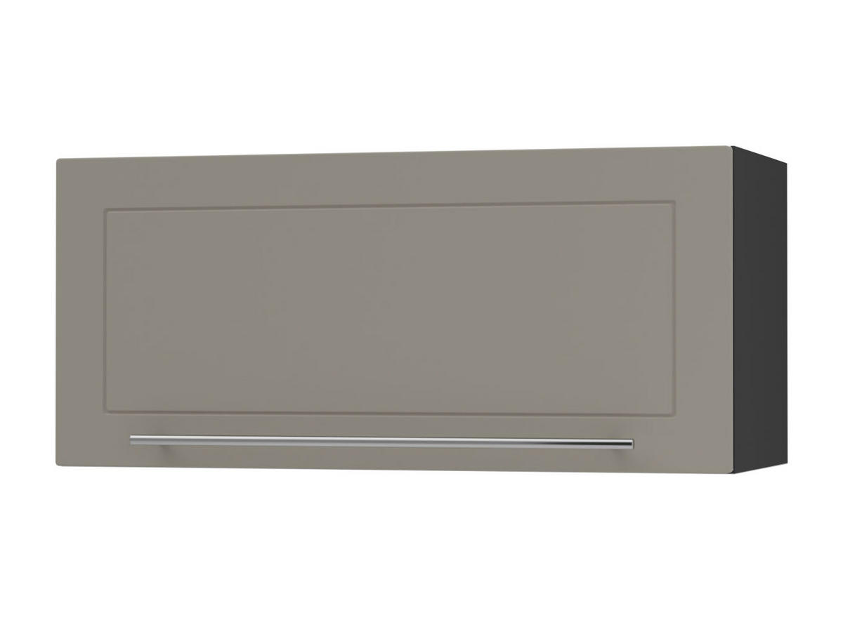KLAPPHÄNGESCHRANK Kvantum W4B/80-AV Beige Matt / Schwarz Matt 80 / 32,5 / 36cm - Beige/Schwarz, Holz/Holzwerkstoff (80/36/32.5cm) - Feldmann-Wohnen