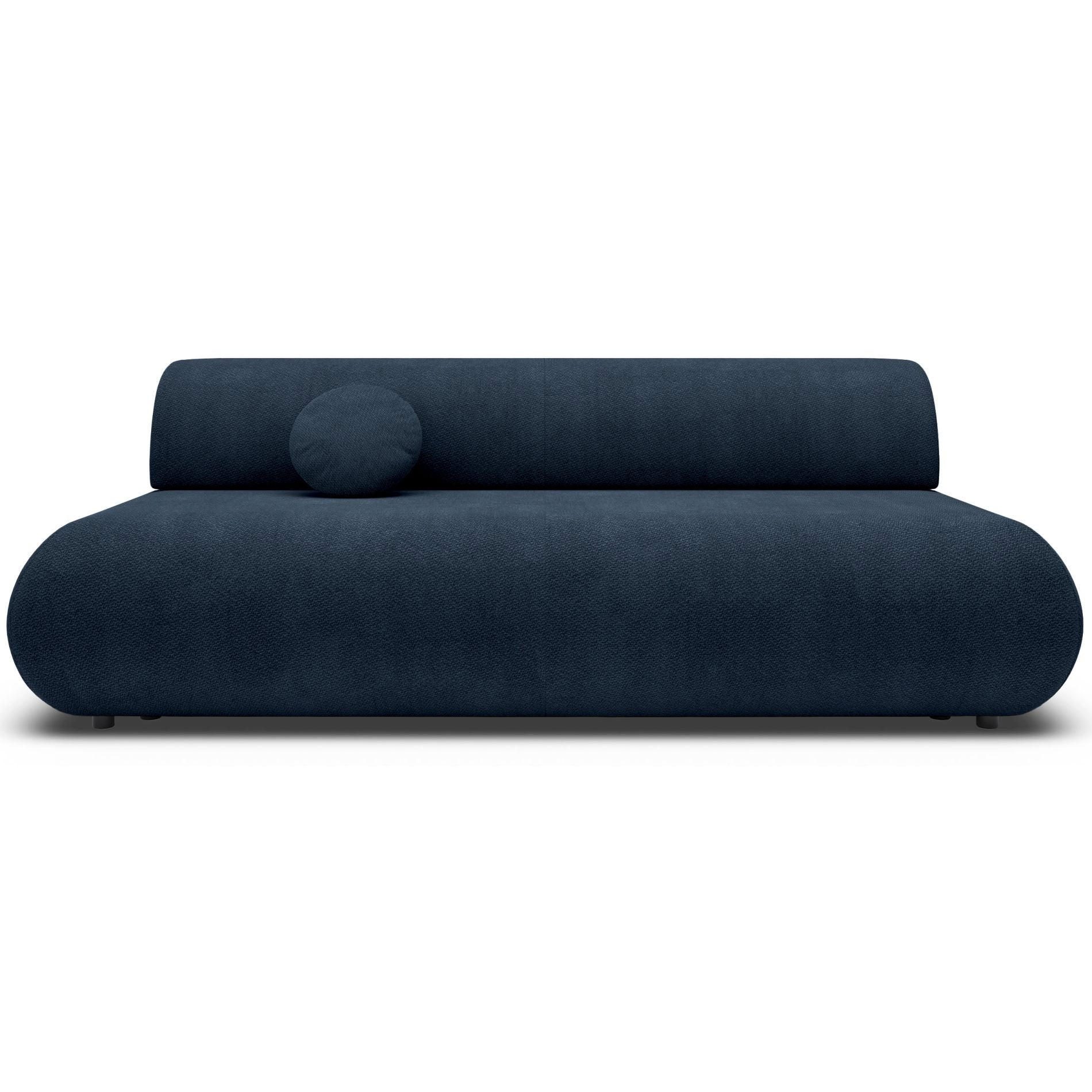 3-SITZER SCHLAFSOFA Dunkelblau Chenille - Schwarz/Dunkelblau, Kunststoff/Textil (214/74/100cm) - Selsey