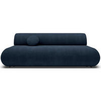 3-SITZER SCHLAFSOFA Dunkelblau Chenille - Schwarz/Dunkelblau, Kunststoff/Textil (214/74/100cm) - Selsey