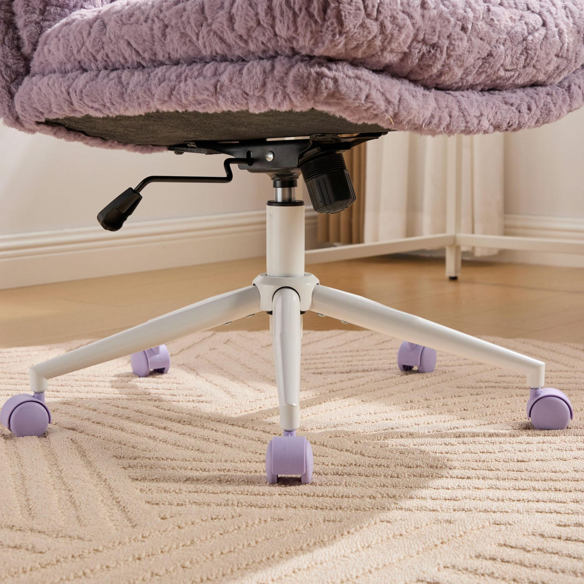 DREHSTUHL DE-36327 mit breiter Sitzfläche Lila - Lila, Metall (67/94/63cm) - ComfortXL