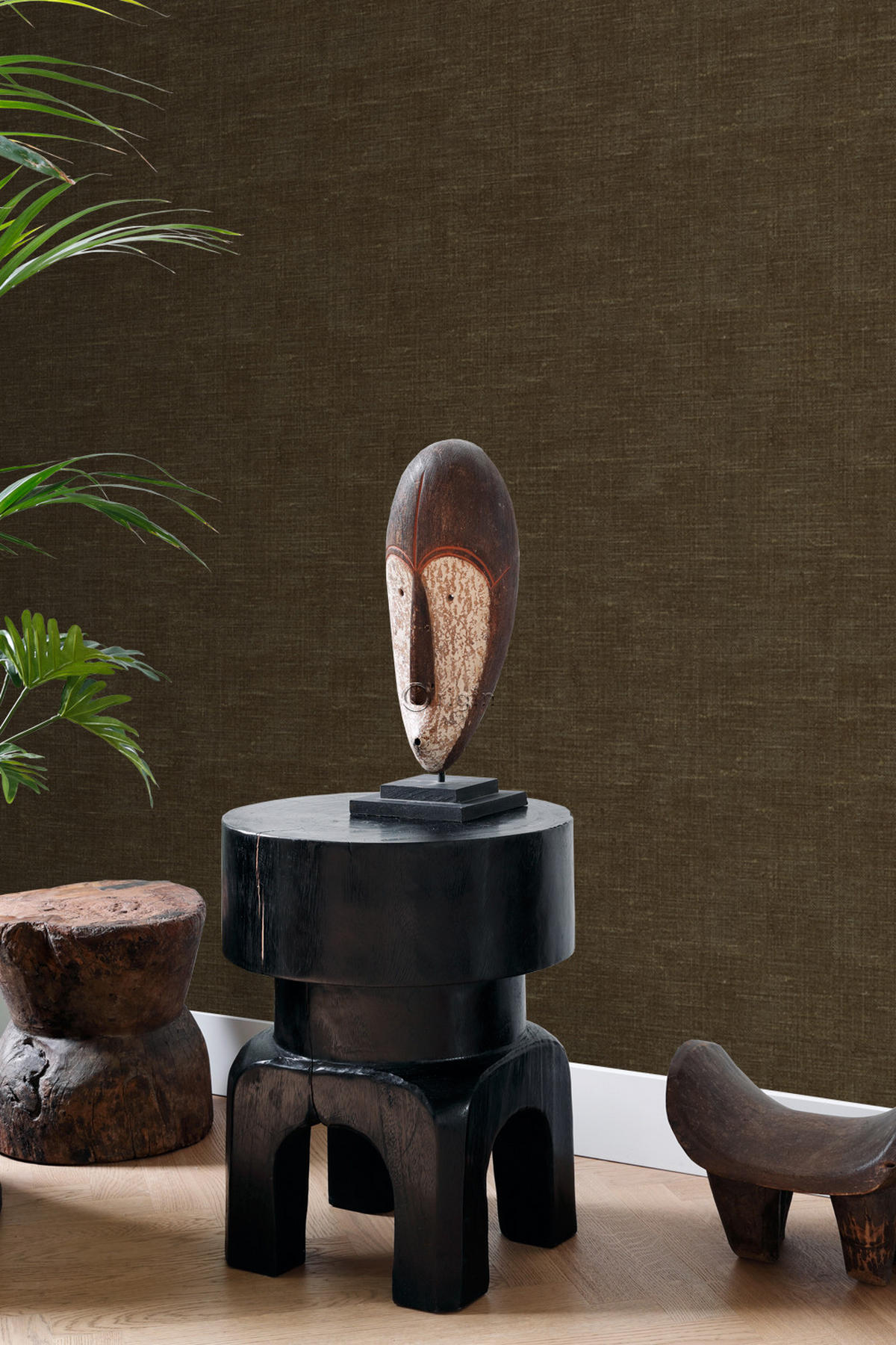 TAPETE Leinen-Optik 53 cm x 10.05 m - Braun, Papier (53/1000cm) - Origin Wallcoverings