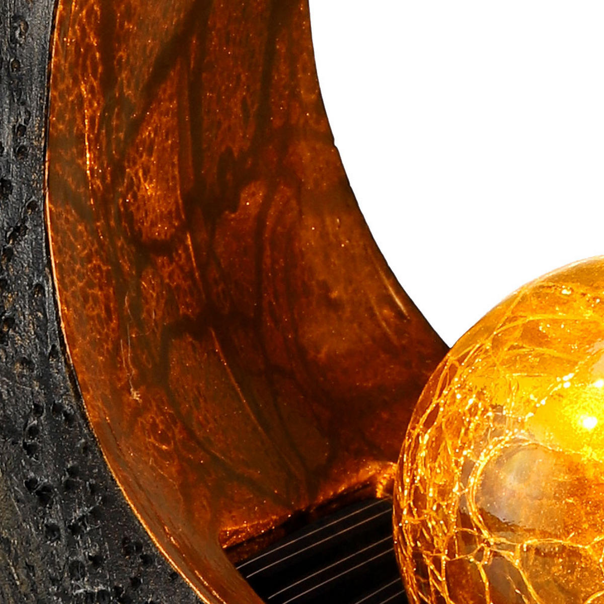 LED AUSSENLEUCHTE Solar grau gold 3er Set - Grau, Kunststoff (16/25/9cm)