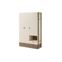 KINDERKLEIDERSCHRANK TRIDA mit Holzelementen, braun/artisan eiche - Braun/Eiche Artisan, Holz (135/210/51cm) - KONSIMO®