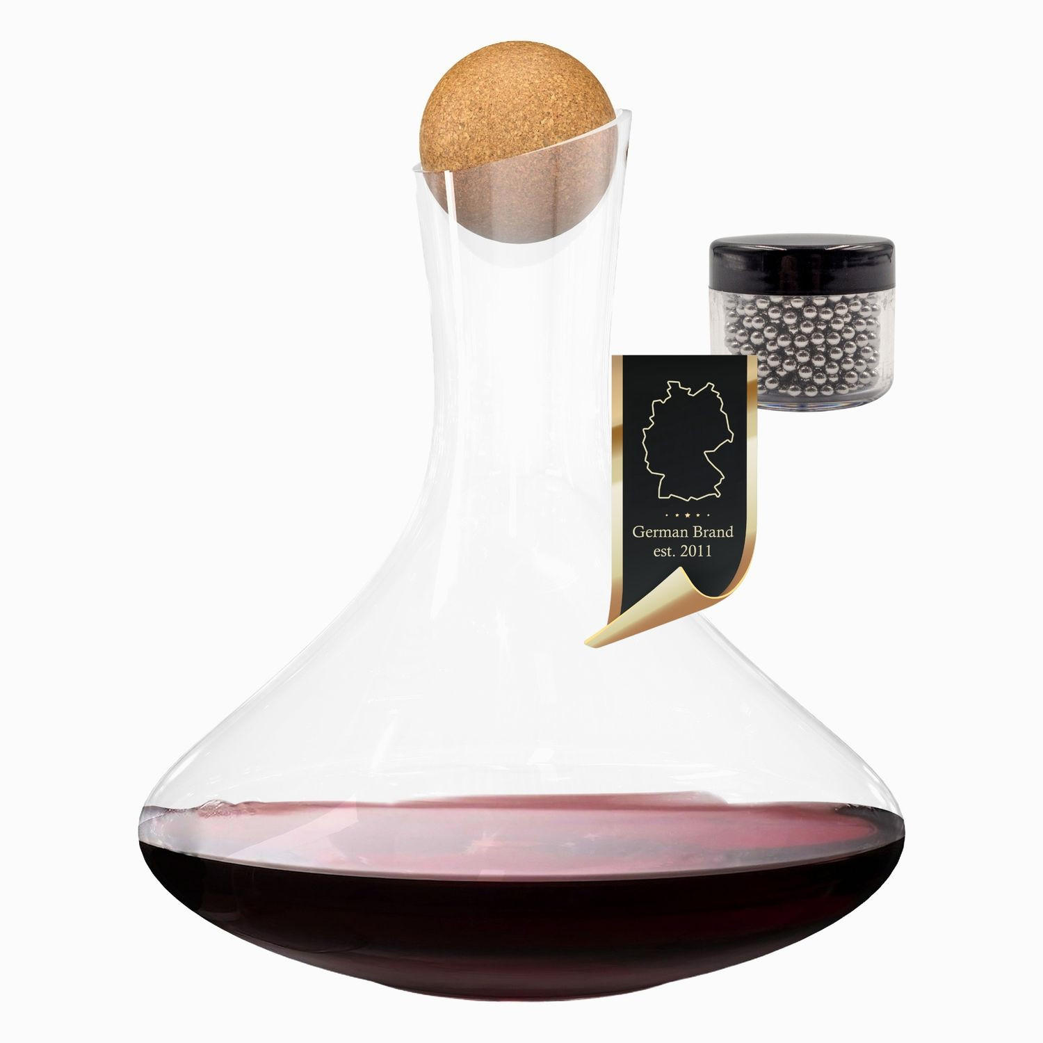 GLAS KARAFFE mit 1.8 Liter für Rotwein - Transparent, Glas (0.75L) - Intirilife